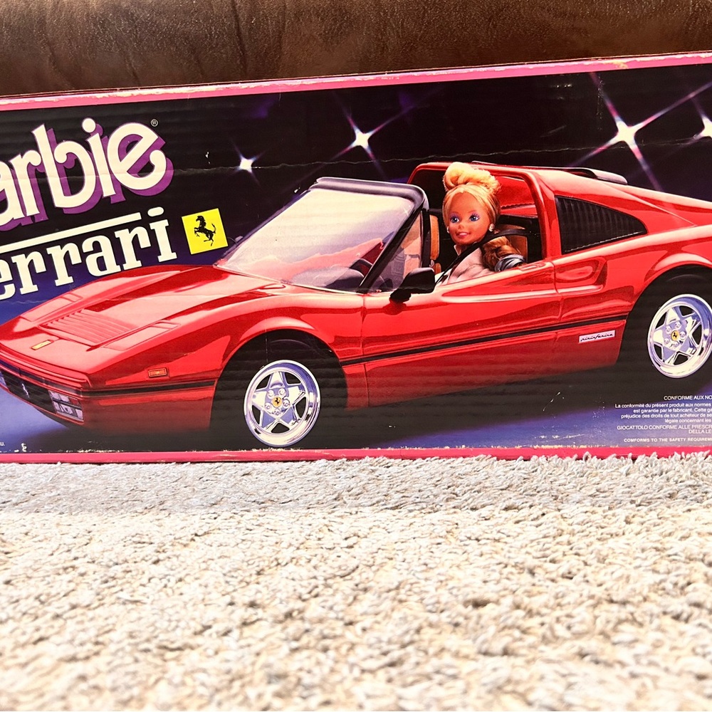 Vintage 1986 Barbie Red Ferrari Convertible by Mattel #3136